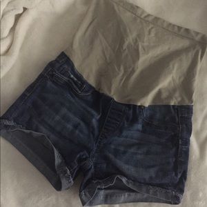 Blue Denim Maternity Shorts - Small